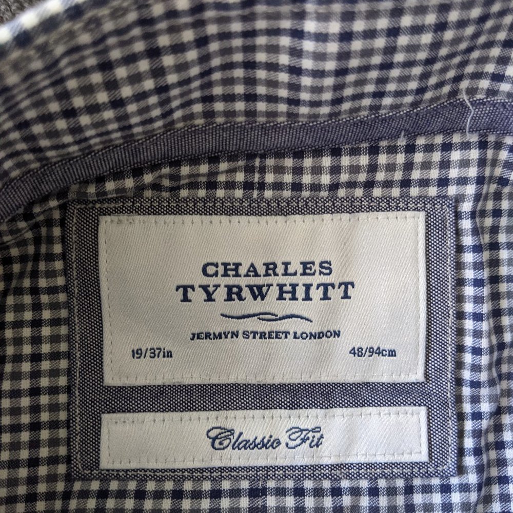 Charles Tyrwhitt Men's Shirt - 19" neck 37" sleeve